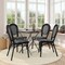 Flash Furniture Lourdes Thonet French Bistro Stacking Chair, Black and White PE Rattan and Black Alum Frame, 4PK 4-SDA-AD642002S-BKWH-BK-GG - alternate 1